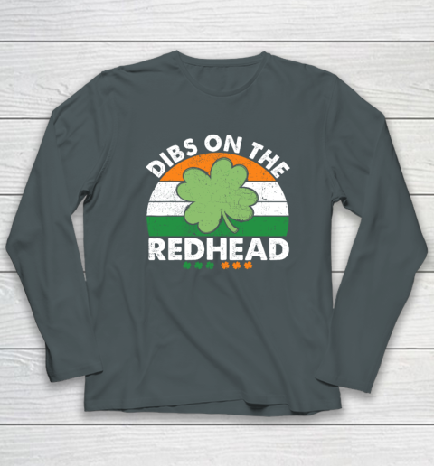 Dibs On The Redhead Funny St Patricks Day Drinking Long Sleeve T-Shirt 3