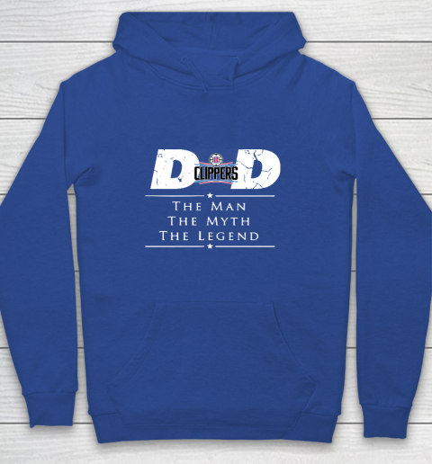 LA Clippers NBA Basketball Dad The Man The Myth The Legend Youth Hoodie - Image 7