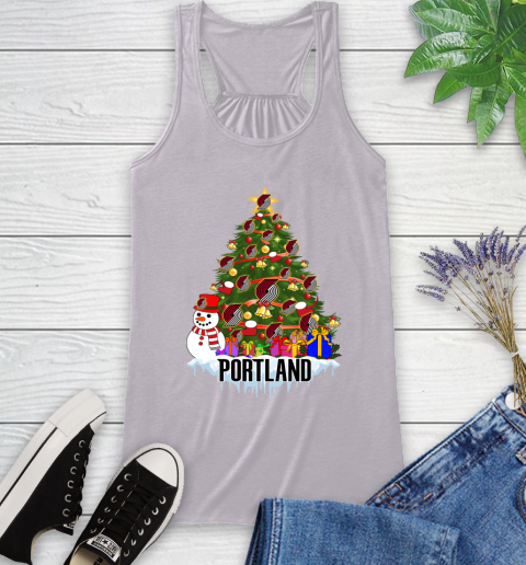 Portland Trail Blazers Merry Christmas NBA Basketball Sports Racerback Tank 5