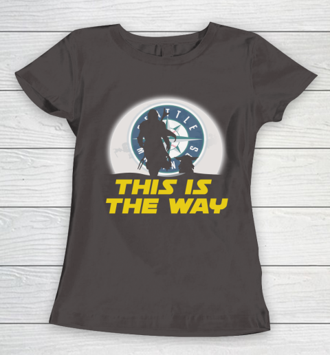 Seattle Mariners MLB Baseball Star Wars Yoda And Mandalorian This Is The Way Women's T-Shirt 7