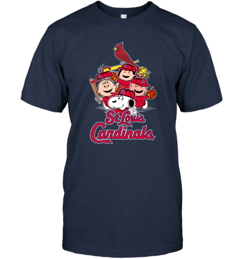 MLB St.Louis Cardinals Snoopy Woodstock The Peanuts Movie Baseball T Shirt  - Rookbrand