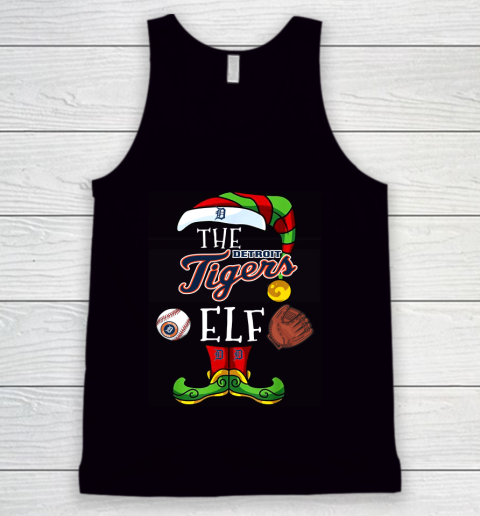 Detroit Tigers Christmas ELF Funny MLB Tank Top