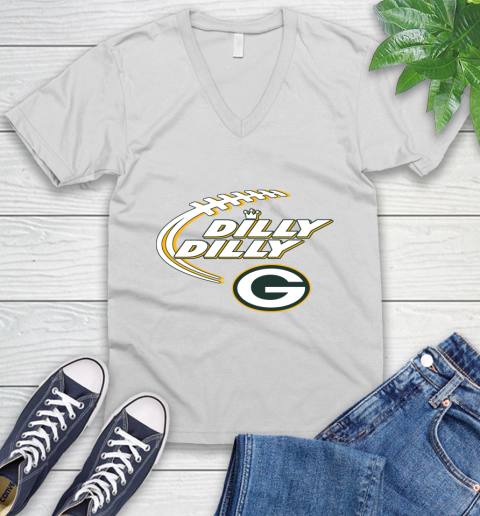 NFL Green Bay Packers Dilly Dilly Football Sports V-Neck T-Shirt