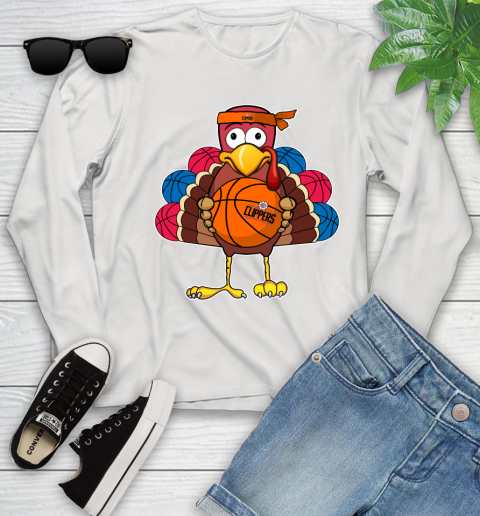 LA Clippers Turkey thanksgiving day Youth Long Sleeve