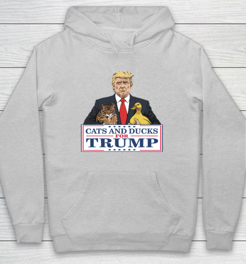 Cats And Ducks For Trump 2024 Kittens And Ducks For Trump Hoodie 4