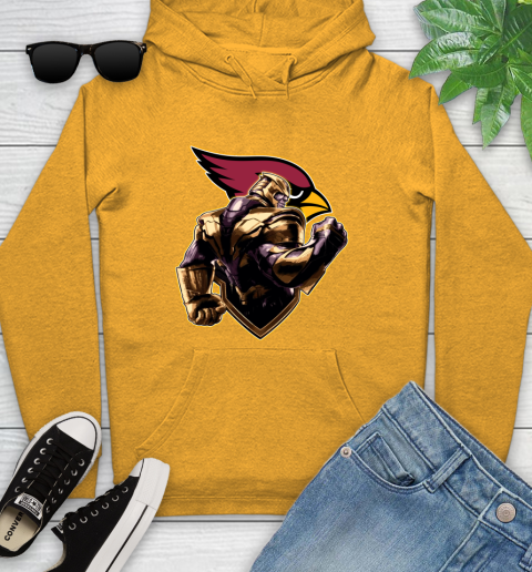 NFL Thanos Avengers Endgame Football Sports Arizona Cardinals Youth Hoodie 3