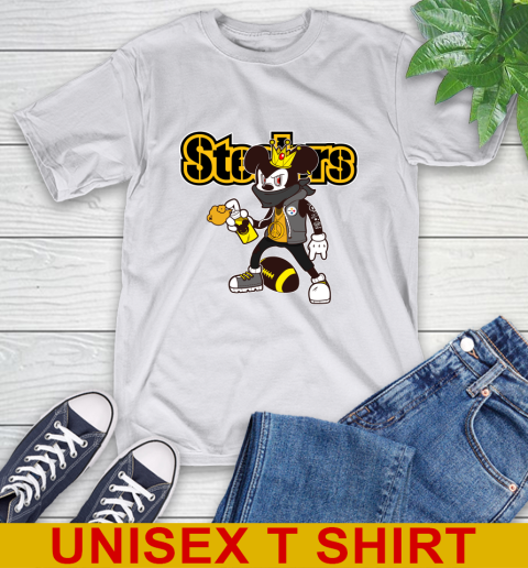 Pittsburgh Steelers NFL Football Mickey Peace Sign Sports T-Shirt 12