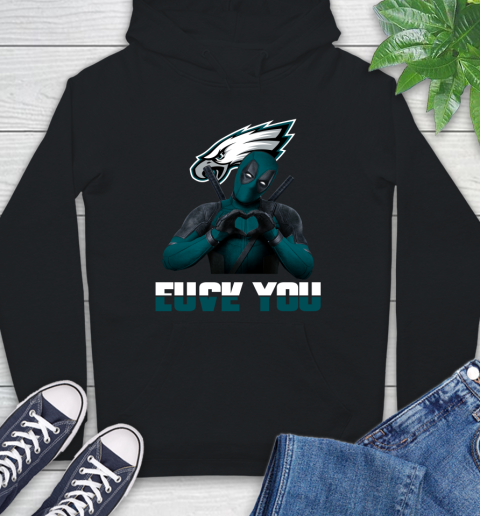 NHL Philadelphia Eagles Deadpool Love You Fuck You Football Sports Hoodie