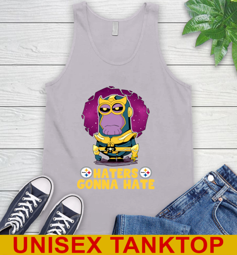 NFL Football Pittsburgh Steelers Haters Gonna Hate Thanos Minion Marvel Shirt Tank Top 4