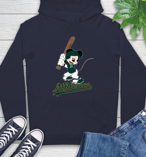 MLB Baseball Oakland Athletics Cheerful Mickey Mouse Shirt Hoodie 4