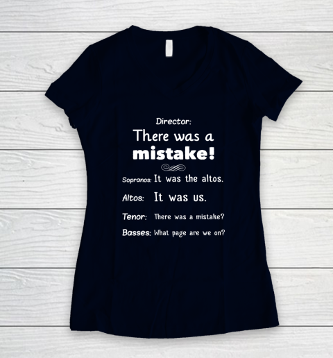 Funny Choir Director Soprano Alto Tenor Bass Women's V-Neck T-Shirt 2