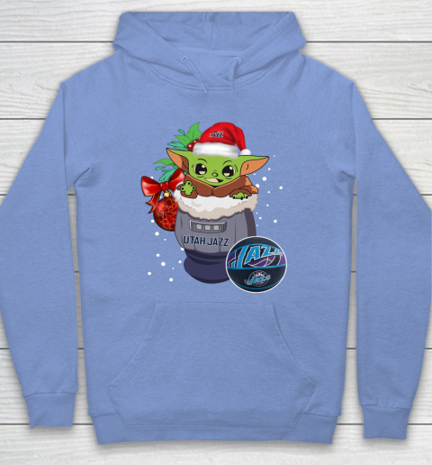Utah Jazz Christmas Baby Yoda Star Wars Funny Happy NBA Hoodie 11