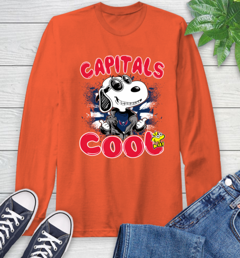 NHL Hockey Washington Capitals Cool Snoopy Shirt Long Sleeve T-Shirt - Image 5