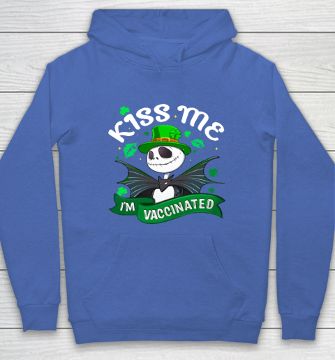 Kiss Me I'm Vaccinated Patrick's Day Jack Skellington Hoodie 6