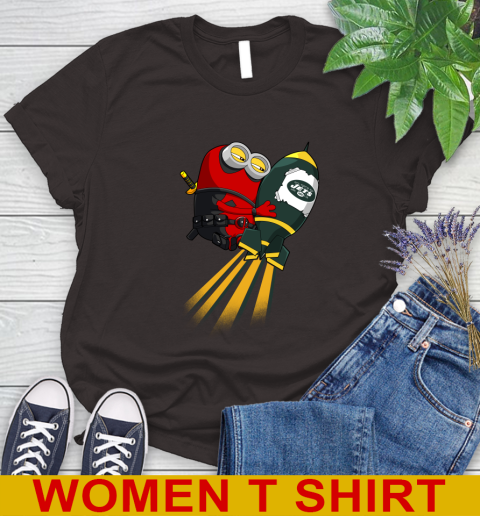 NFL Football New York Jets Deadpool Minion Marvel Shirt Women's T-Shirt 9