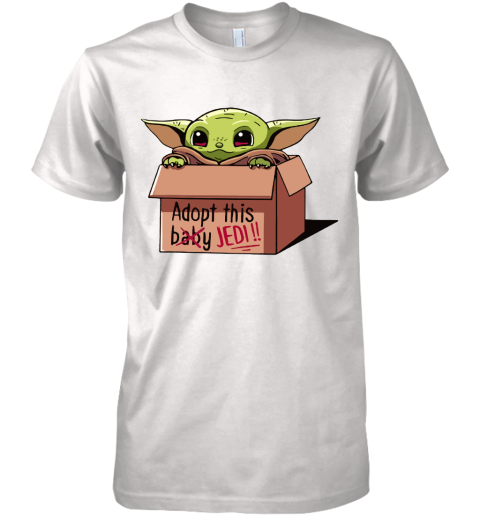 Baby Yoda In A Box Adopt This Baby Jedi Premium Men's T-Shirt
