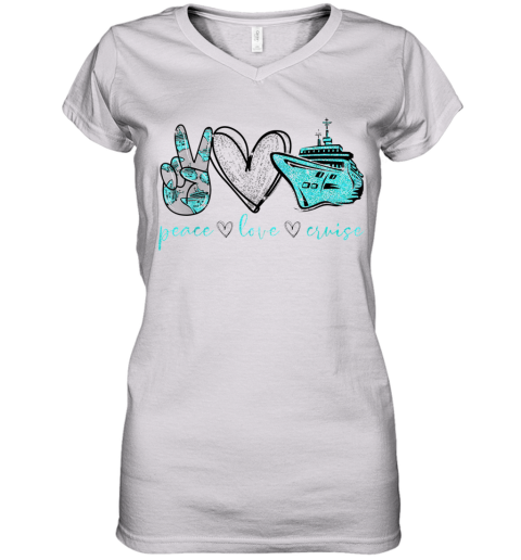 Peace Love Cure Cruise Women's V-Neck T-Shirt