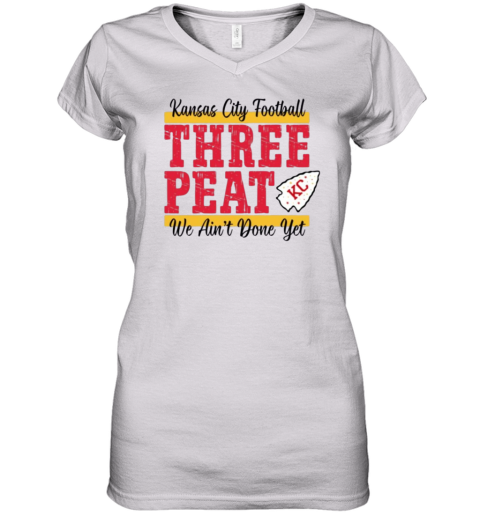 Chiefs Three Peat Women's V-Neck T-Shirt