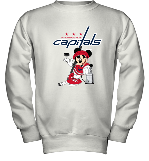 Mickey Washington Capitals With The Stanley Cup Hockey NHL Youth Sweatshirt