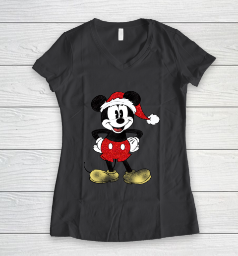 V neck mickey mouse hot sale shirt