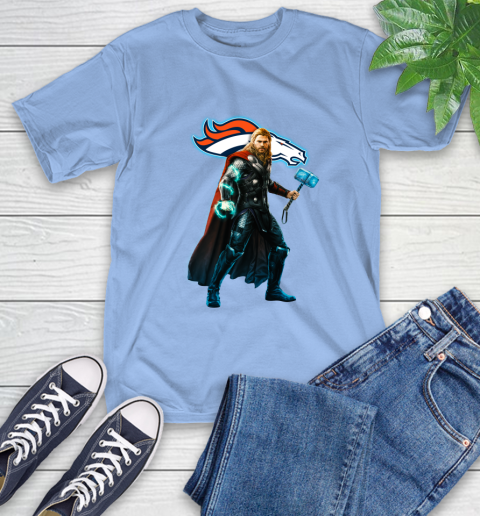 NFL Thor Avengers Endgame Football Denver Broncos T-Shirt 11