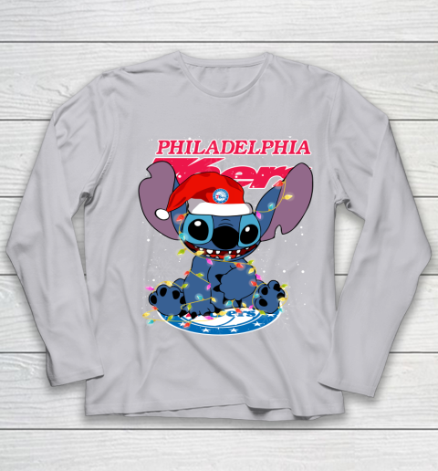 Philadelphia 76ers NBA noel stitch Basketball Christmas Youth Long Sleeve 3