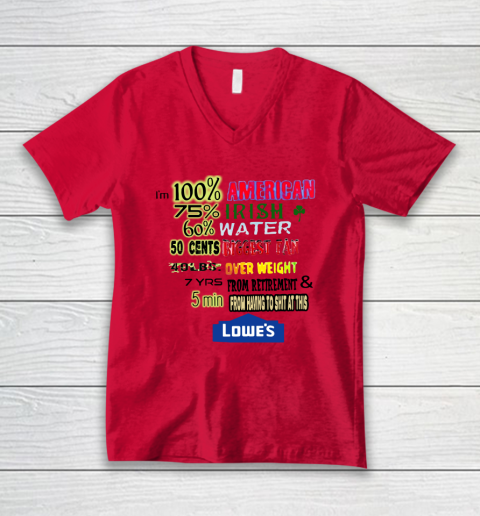 I'm 100 American 70 Irish V-Neck T-Shirt 3