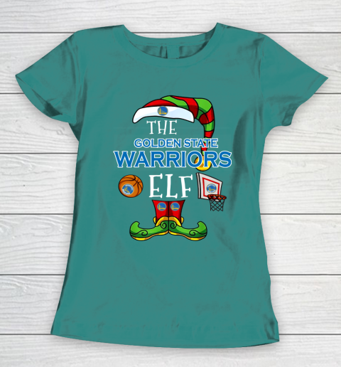 Golden State Warriors Christmas ELF Funny NBA Women's T-Shirt 10