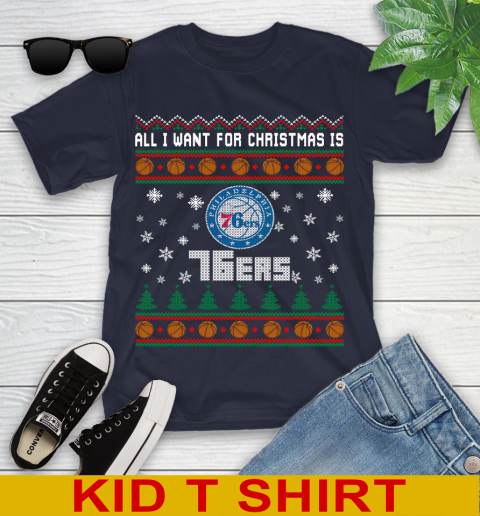 NBA All I Want For Christmas Is Philadelphia 76ers Basketball Sports 98