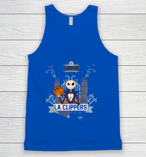 NBA LA Clippers Basketball Jack Skellington Halloween Tank Top 4