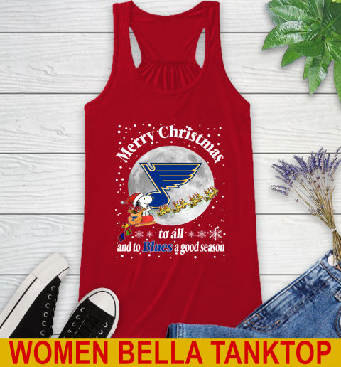 St.Louis Blues Merry Christmas To All And To Blues A Good Season NHL Hockey Sports Racerback Tank 4