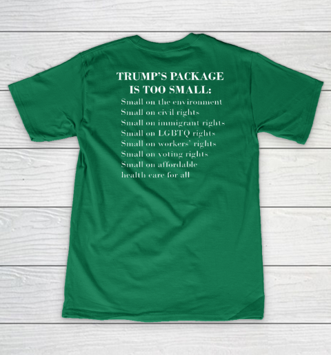 Trump Too Small (Print on front and back) Women's V-Neck T-Shirt 10