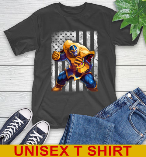 NBA Basketball Portland Trail Blazers Thanos Marvel American Flag Shirt T-Shirt