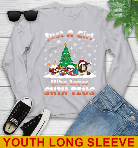 Christmas Just a girl who love shih tzus dog pet lover 121