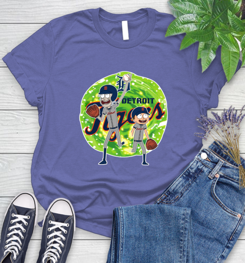 MLB Detroit Tigers Rick And Morty Baseball Sports Women's T-Shirt 11