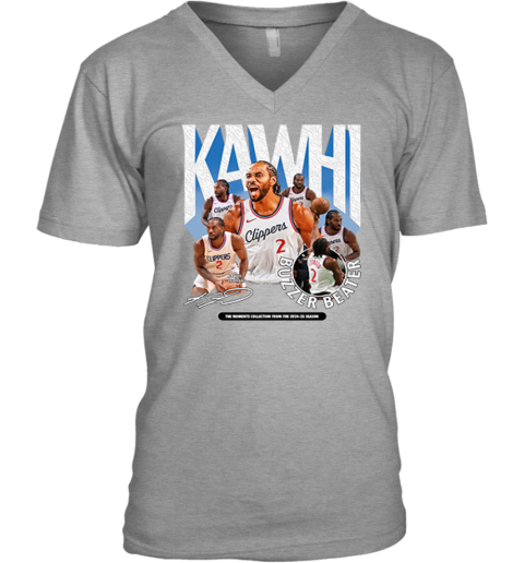 本当に信頼出来る店 Kawhi Figure Father - T-Shirt V-Neck Beater Buzzer Leonard シャツ+ブラウス(長袖+七分)