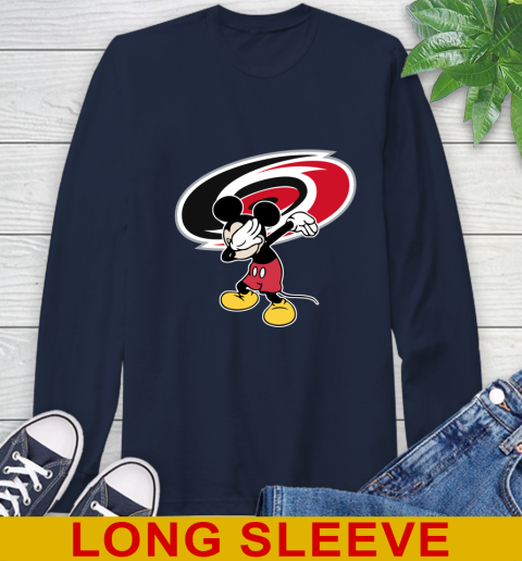 Carolina Hurricanes NHL Hockey Dabbing Mickey Disney Sports Long Sleeve T-Shirt 4
