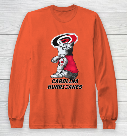NHL My Cat Loves Carolina Hurricanes Hockey Long Sleeve T-Shirt 3