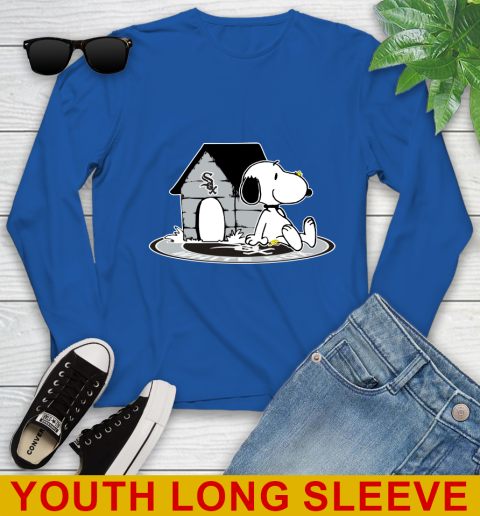 MLB Baseball Chicago White Sox Snoopy The Peanuts Movie Shirt Youth Long Sleeve 10