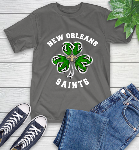 NFL New Orleans Saints Three Leaf Clover St Patrick's Day Football Sports T-Shirt 10