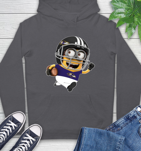 NFL Baltimore Ravens Minions Disney Football Sports Hoodie 7