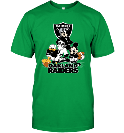 Mickey Donald Goofy The Three Oakland Raiders Football Shirts