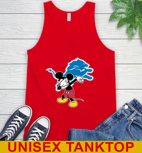 Detroit Lions NFL Football Dabbing Mickey Disney Sports Tank Top 6