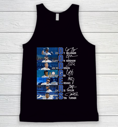 MLB Los Angeles Dodgers Players Aignatures Tank Top