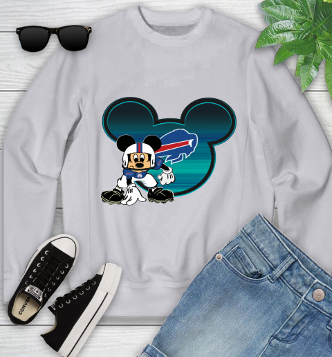 NFL Buffalo Bills Mickey Mouse Disney Football T Shirt Youth Sweatshirt 4