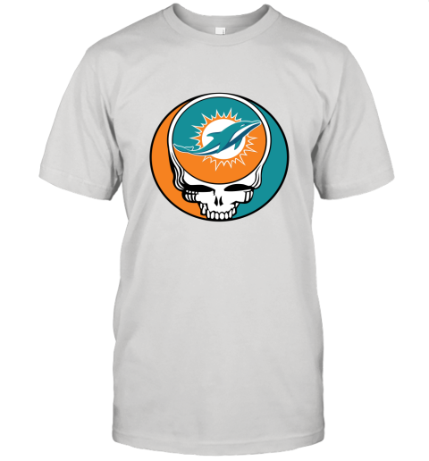 NFL Team Miami Dolphins x Grateful Dead Logo Band Unisex Jersey Tee