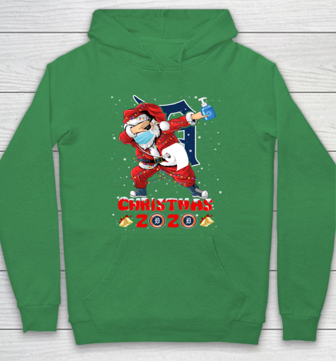 Detroit Tigers Funny Santa Claus Dabbing Christmas 2020 MLB Hoodie 5