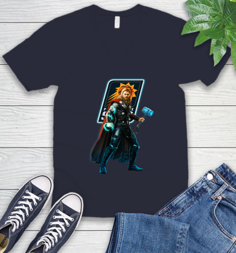 NBA Thor Avengers Endgame Basketball Phoenix Suns V-Neck T-Shirt 3