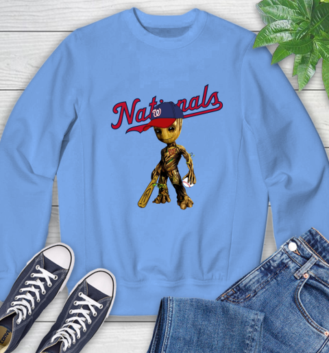 MLB Washington Nationals Groot Guardians Of The Galaxy Baseball Sweatshirt 11