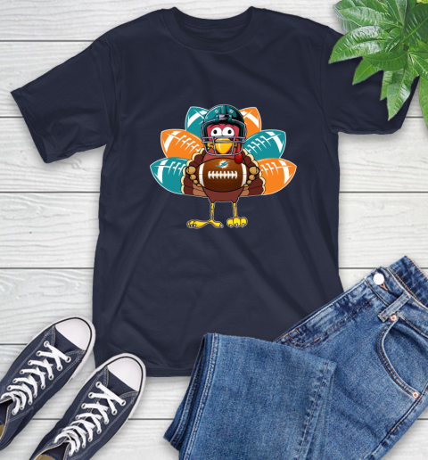 Miami Dolphins Turkey Thanksgiving Day T-Shirt 4
